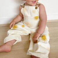 【CC】 Fashion Children Kids Jumpsuits 1-5Years Print Sleeveless Suspender Pants