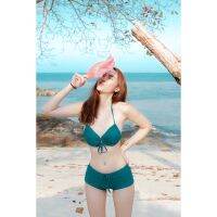 (++โปร) ชุดว่ายน้ำบิกินีขาสั้น งานไทย พร้อมส่ง ราคาดี ชุดน้ำว่าย บิกินี่ bikini ทูพีช