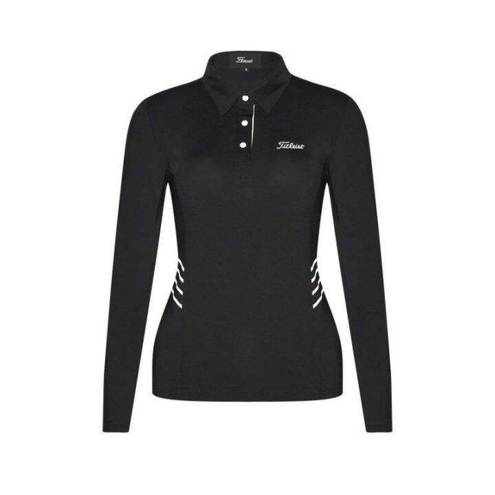 new-golf-clothing-womens-long-sleeved-t-shirt-golf-clothing-slim-polo-shirt-breathable-top-odyssey-callaway1-taylormade1-descennte-southcape-master-bunny๑