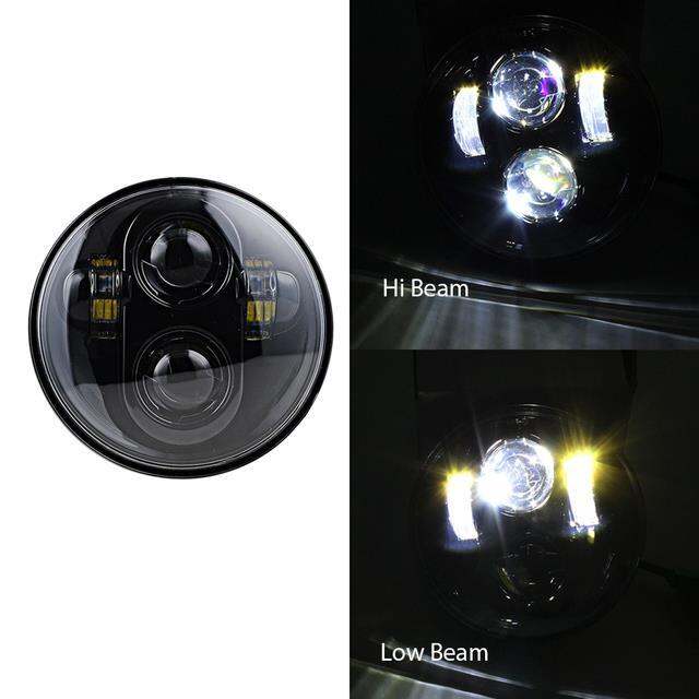 ไฟหน้ารถจักรยานยนต์-led-ขนาด5นิ้ว5-75-3-4นิ้วสีดำสำหรับ-sportster-1200-xl1200l-xl1200c-กำหนดเอง883-xl883r-883l-xl883