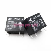 รีเลย์5a Jzc-32f-012-Hs 12vdc Hf32f 10ชิ้น/Jzc-32f 4pin รีเลย์ไฟฟ้า12โวลต์