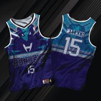 CHARLOTTE HORNETS KEMBA WALKER NBA JERSEY FREE CUSTOMIZE OF NAME NUMBER full sublimation with high quality fabrics basketball jersey/trend jersey/nba player jersey