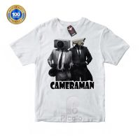 ●♕ (ฟรีชื่อ) เสื้อยืด ผ้าฝ้าย พิมพ์ลายการ์ตูน SKIBIDI TOILET SKIBIDI CAMERAMAN UNISEX สําหรับเด็ก