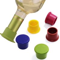 【LZ】◊✁  Rolhas De Vinho De Silicone Reutilizável Tampas De Garrafas De Vidro Mantém Cerveja Champagne Cozinha Mantenha o Vinho Fresco 6Pcs