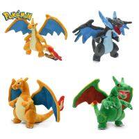 ตุ๊กตานุ่มยัดไส้ตุ๊กตาโปเกมอนวิวัฒนาการใหญ่สีดำตุ๊กตาของเล่น Kawaii Mega Charizard X &amp; Y Charizard ของขวัญคริสต์มาสสำหรับเด็กตุ๊กตาเอลฟ์