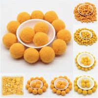 Orange Yellow Pompoms 8/10/15/20/25/30mm Fur Plush Ball Craft DIY Soft Pompon Wedding Home Garment Sewing Cloth Accessories 20g