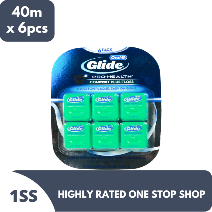 Oral B Glide Pro-Health Comfort Plus Floss Mint 40m X 6pcs | Lazada PH