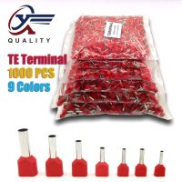 ▥▤ 1000pcs/Pack TE0508 TE7508 TE1008 TE1508 Insulated Ferrules Terminal Block Cord End Wire Connector Electrical Crimp Terminator