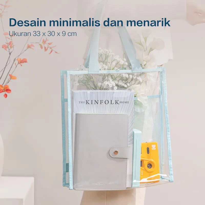 Deli Tote Bag Transparan / Tas Mika Aesthetic 37 cm BA166