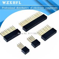 10pcs 2*3/4/6/8/10/18 Pin 2.54 mm Double row Straight FEMALE Long Legs Header For Arduino Shield WATTY Electronics