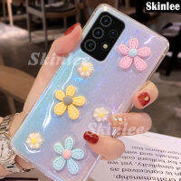 Skinlee ปลอก Samsung Galaxy A53 A73 5G นุ่มโปร่งใสกรณี Sunflower สำหรับ Samsung A73 A53 Chrysanthemum ดอกไม้ Glitter Bling Soft Full ดาวดวงจันทร์ครอบคลุมโทรศัพท์