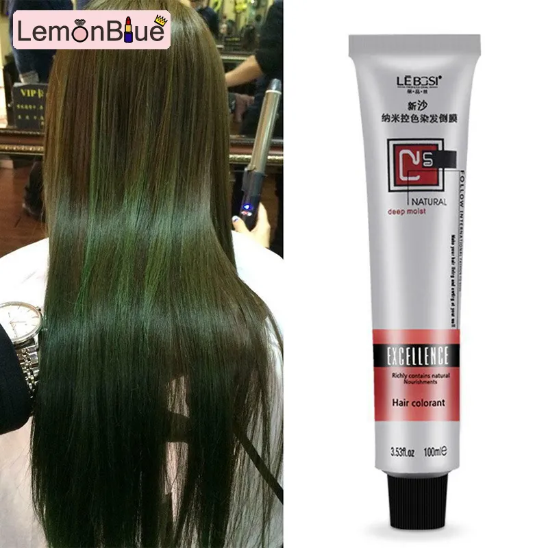 LemonBlue 1 Pcs Hair Tint Colorant Semi Permanent Long Lasing Hair Cream  Color Dye Paint green brown | Lazada