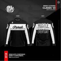 V2 prk ls hustleeveryday เสื้อแขนยาว สไตล์คลาสสิก สําหรับขี่รถจักรยานยนต์