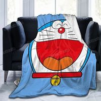 Cartoon Doraemon Throw Blanket Adults &amp; Baby Cozy Plush Fleece Coral Velvet Fuzzy Blanket for Bedroom Air Conditioning Blankets