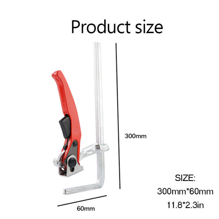 160-200-300mm-guide-rail-quick-fix-clamp-track-clamp-quick-release-ratchet-steel-clamping-carpenter-heavy-duty-guide-rail-clamp-f-track-clip-for-woodworking-tables