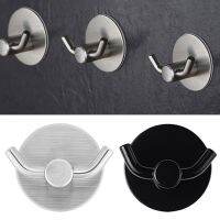 High Quality Self Adhesive Free-Punching Double Prongs Robe Hook Shower Hook Wall Hanger Towel Racks