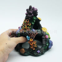 【cw】 Fish Tank Scenery Decoration Decoration Fish Tank Aquarium Rockery Coral Landscaping Fish Globe Shelter Small Fish Refuge Pocket ！