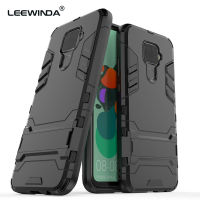 LEEWINDA เคสโทรศัพท์สำหรับ Huawei Nova 5i Pro Mate 30 Lite Nova 4 Nova 5,เคส Lron Man หรูหราฝาครอบแข็งเกราะและกรอบซิลิโคน TPU ปลอกวงเล็บที่มองไม่เห็น