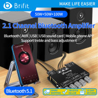 Brifit YS-MT21S บอร์ดขยายเสียงดิจิตอล 2.1 แชนแนล 5.1 โมดูลขยายเสียงบลูทูธ เน้นเสียงกลาง ปรับเสียงเบส รองรับการควบคุม APP เสียง 50W*2+100W