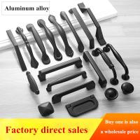 Black Cabinet Handles Aluminium Alloy Kitchen Closet Door Knobs and Cupboard Handles Drawer Pulls Furniture Handle Hardware Door Hardware Locks