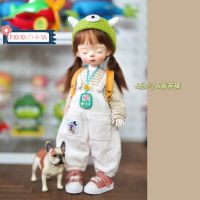 BJD doll clothes overalls 16 points small 6 big fish fat fish daily suspender trousers printed pants doll accessories