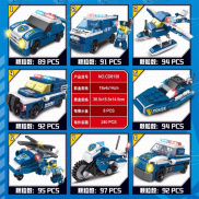 Lego Xếp Hình Lắp Ráp Mô Hình Xe Cảnh Sát 8in1 Giúp Trẻ Phát Triển Trí Tuệ