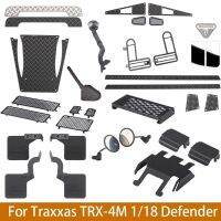 ที่บังกันชนกระจกมองหลังมุ้งลวดแชสซีท่อไอเสียสำหรับ Traxxas Trx4m 1/18 Defender ชิ้นส่วนอัปเกรดรถ Rc