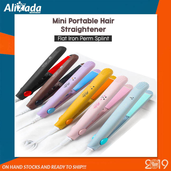 ALIZADA Mini Portable Electric Hair Straightener Safety Hair Care