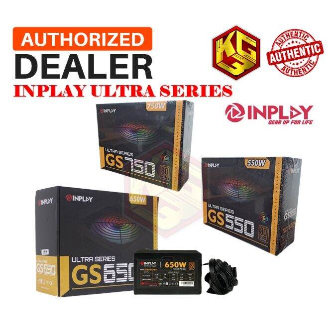 【COD】 Inplay Ultra RGB 550w 650w 750w True Rated Power Supply PSU 80 ...