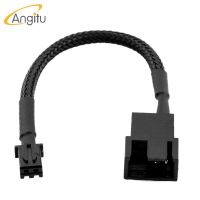 Angitu การ์ดพัดลมแผงวงจรหลัก To4pin Gpu/Pwm แบบ2ขาสายอะแดปเตอร์พัดลมกราฟิกใช้ได้กับ3pin 4pin สีดำ