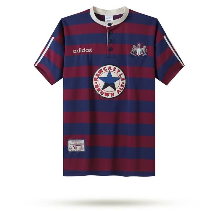 เสื้อกีฬาแขนสั้น-ลายทีมชาติฟุตบอล-newcastle-away-1995-96-แห้งเร็ว-ไซซ์-s-xxl-aaa