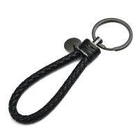 1x Keyring Leather Strap Braided Rope Keychain Universal Small Buckle Key Accessories Decoration Automotive Interior