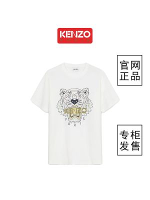 KENZOˉ Short-Sleeved Men Takada Kenzo Tiger Head Print T-Shirt Womens Casual Round Neck Half-Sleeved Couple Tops Trendy Brand