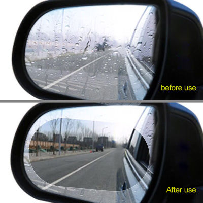 【☸2023 New☸】 shang815558 2ชิ้นตัวป้องกัน Lapisan Film Spion Mobil กันฝนใสกันหมอกสำหรับกระจกมองหลังรถยนต์อุปกรณ์แต่งภายนอกรถ