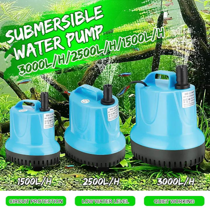 25/40/55W Waterproof Submersible Aqua Aquarium Water Pump Fish Tank