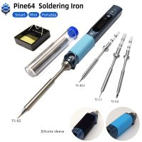 Pine64 Smart Mini Portable Soldering Iron Dual Power USB-C DC5525 DC Jack Welding Tool with Pinecil-BB2 BC2 KU C1 ILS I C4 K Tip