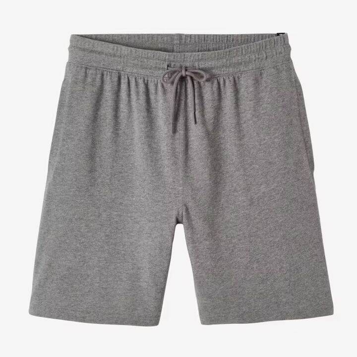 พร้อมส่ง-กางเกงขาสั้นสำหรับผู้ชายเพื่อกายบริหาร-mens-straight-leg-cotton-fitness-shorts-essentials-with-pocket