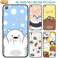 ♨ เคส VIVO Y27 Y78 y36 Y35 Y22 Y22s Y31 Y51 Y53S Y76 Y77 Y91C Y1S Y52 Y72 Pro 4G 5G V2247 V2249 1820 V2271A มือถือสำหรับเคสโทรศัพท์มือถือลายการ์ตูนหมีสําหรับ