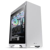 Thermaltake เคสคอมพิวเตอร์ S500 Tempered Glass Snow Edition Mid-Tower Chassis CA-1O3-00M6WN-00