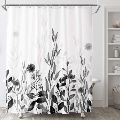 Flower Painting Bath Curtains 3D Print Waterproof Shower Curtain Home Decoration Accessories Bathroom Curtains