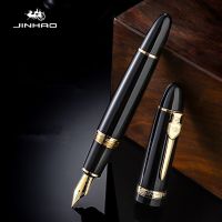 JINHAO 159 18KGP 0.7มม. หัวปากกาแบบกว้างขนาดกลางปากกาหมึกซึมปากกาหมึกซึมสำนักงานพร้อมกล่องฟรี