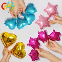 50PCS 5 Inch Mini Heart Pentagram Foil Balloons Wedding Room Decor Baby Birthday Party Christmas Decorations Supplies Kids Toys Artificial Flowers  Pl