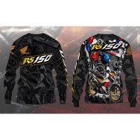 [In stock] 2023 design Honda RS 150 V2 Full Sublimation Motorcycle Long-sleeved Shirt，Contact the seller for personalized customization of the name