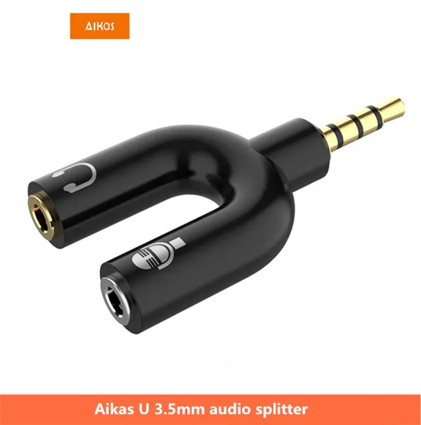 Stadion dood gaan Jumping jack AIKAS U-Type 3.5mm Audio Splitter Jack Male To 2 Female AUX Headphone Converter  Adapter For Laptop | Lazada PH