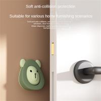 Door Stopper Cute Door Suction Cartoon Design Silicone Top Door Device Door Block Anti-collision Door Wedge Safety Supplies Decorative Door Stops