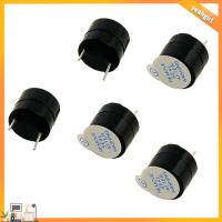 YEAHGIRL 5pcs 5V ค่ะ Piezo Buzzer ขั้ว2ขั้ว 129.5มม. เสียงกริ่งต่อเนื่อง ปลั๊กอิน สีดำสีดำ เสียงกริ่ง