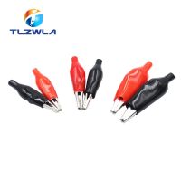 10Pcs 28MM 35MM 45MM Metal Alligator Clip Crocodile Electrical Clamp Testing Probe Meter Black Red with Plastic Electrical Circuitry  Parts
