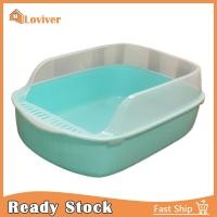 Loviver กล่องทรายแมว Bedpan Sandbox แมวขนาดใหญ่ขนาดกลางแมวกระต่ายสัตว์ขนาดเล็ก