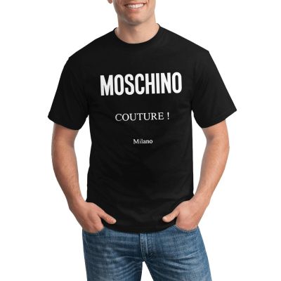 Trendy Soft Printed Funny Tshirt Moschino Couture Milano Graphic Various Colors Available