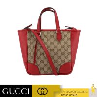 GUCCI BREE ORIGINAL GG MINI TOTE (BEIGE/RED) [449241KY9LG8606]